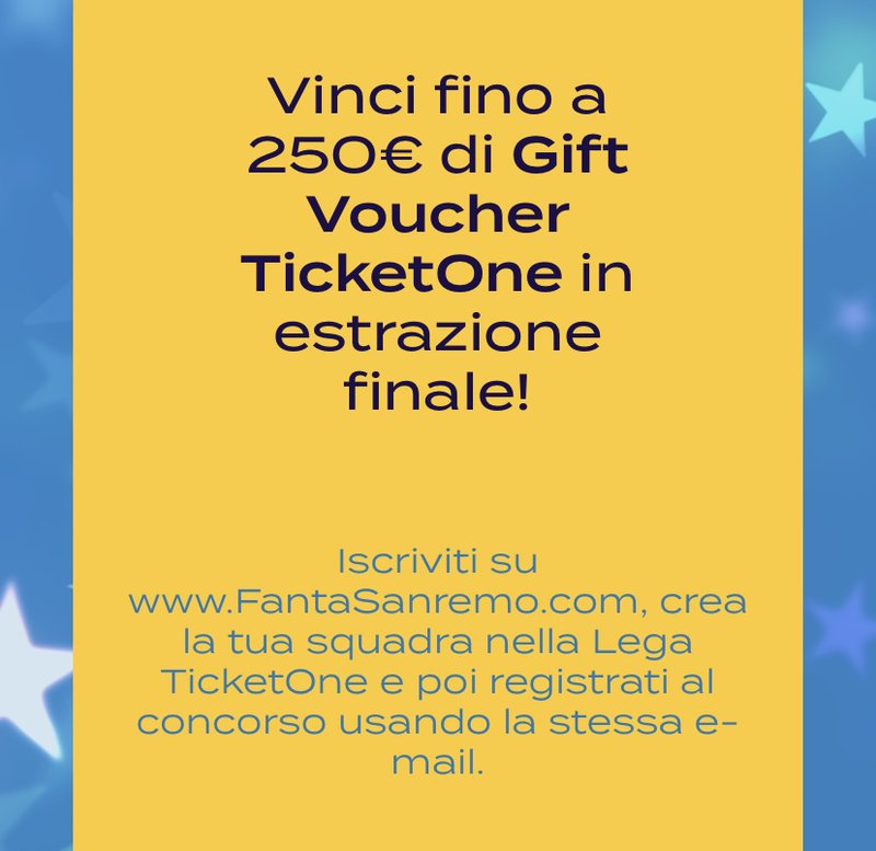 regolamento concorso ticketone per il fantsanremo: strategie di marketing