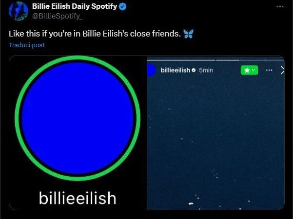 La storia negli amici stretti di Billie Eilish