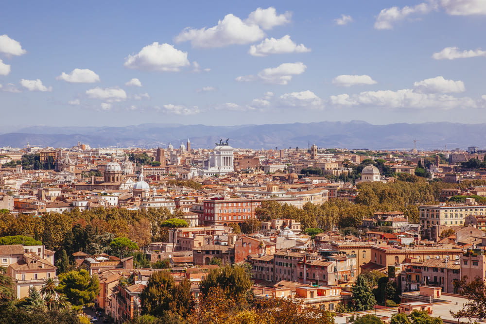 Panorama della città di Roma e migliori ristoranti tipici