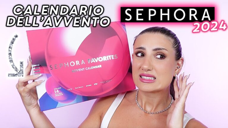 copertina di un video youtube dell'influencer The Lady con il calendario dell'avvento di sephora