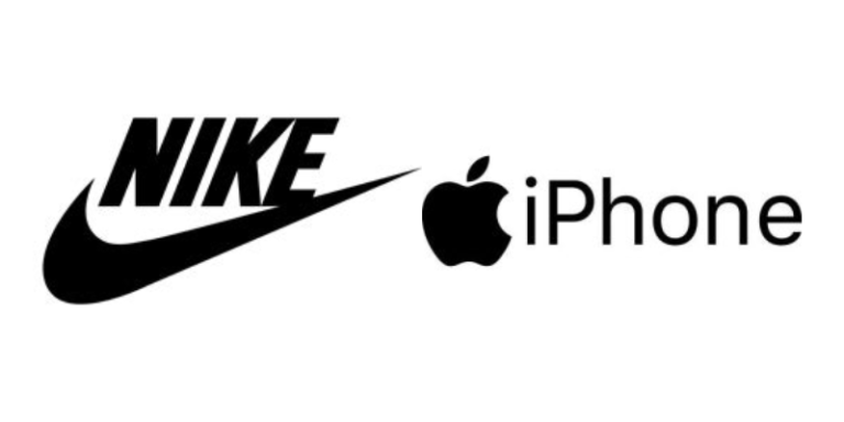 I loghi di Nike ed Apple