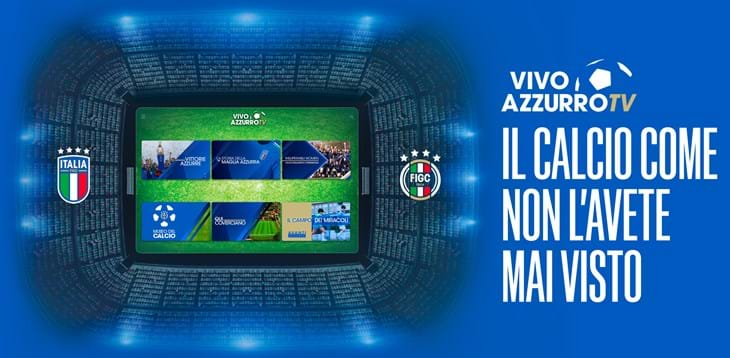 La presentazione della Vivo Azzurro TV, esempio emblematico di recente strategia di marketing degli azzurri